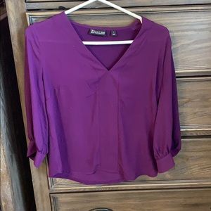 Purple New York and Company Dress Shirt